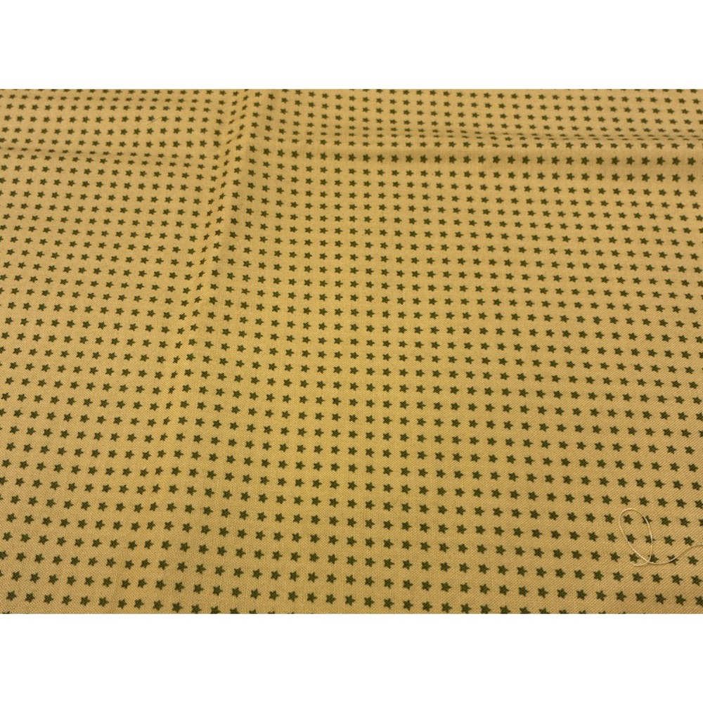 Cotton Quilting Fabric BTR-3902 Blank Textiles 32" X 44" Yellow W/ Green Stars